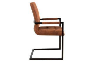 LuxD 17879 Jedálenská stolička vintage English hnedá s operadlom obr-3
