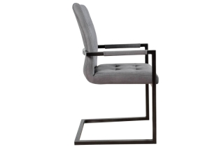 LuxD 18232 Jedálenská stolička vintage English šedá s operadlom obr-2