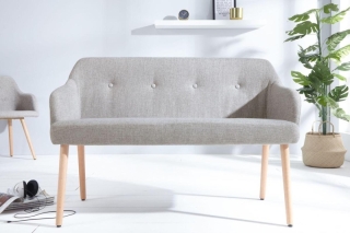LuxD Dizajnová lavica Sweden svetlo sivá obr-1