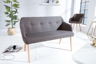 LuxD Dizajnová lavica Sweden tmavo sivá