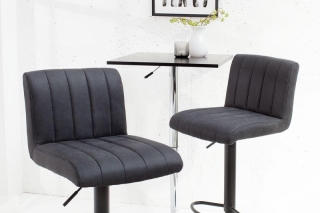 LuxD Barová stolička Pretty vintage sivá / 109 cm obr-1