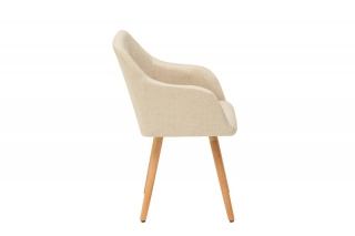 LuxD 20143 Dizajnová stolička Norway krémová obr-2