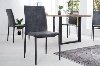 LuxD 20148 Dizajnová stolička Neapol / tmavo sivá - antik