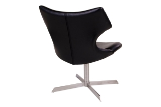 Norddan 20536 Dizajnová stolička Khloe, čierna koženka obr-3