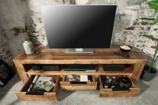 LuxD Dizajnový TV stolík Thunder 170 cm mango obr-1
