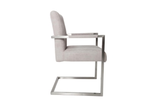 LuxD 21071 Konzolová stolička Boss s podrúčkami, sivá obr-2