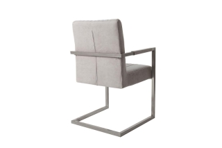 LuxD 21071 Konzolová stolička Boss s podrúčkami, sivá obr-3