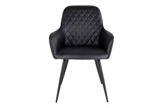 Norddan 21199 Dizajnová jedálenská stolička Gracelyn, čierna obr-1