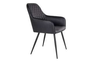 Norddan 21199 Dizajnová jedálenská stolička Gracelyn, čierna obr-2