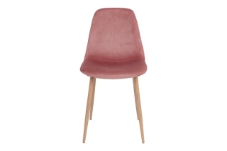Norddan 21211 Dizajnová jedálenská stolička Myla, ružová, svetlé nohy obr-2