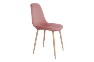 Norddan 21211 Dizajnová jedálenská stolička Myla, ružová, svetlé nohy obr-3