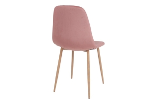 Norddan 21211 Dizajnová jedálenská stolička Myla, ružová, svetlé nohy obr-4