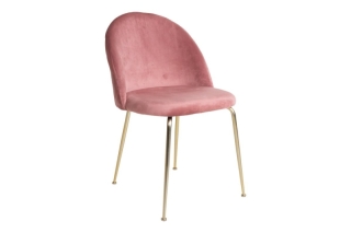 Norddan 21270 Dizajnová stolička Ernesto, ružová / mosadz obr-1