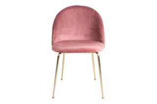 Norddan 21270 Dizajnová stolička Ernesto, ružová / mosadz obr-2
