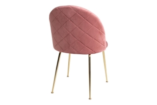 Norddan 21270 Dizajnová stolička Ernesto, ružová / mosadz obr-4