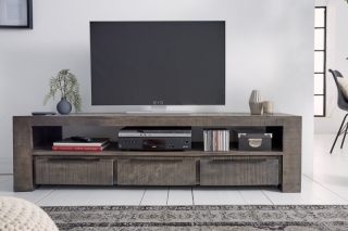 LuxD Dizajnový TV stolík Thunder 170 cm, sivé mango obr-1