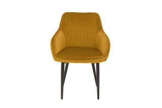 LuxD 21483 Dizajnová stolička Esmeralda, horčicová žltá obr-1
