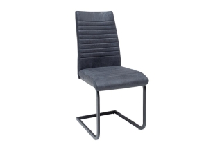 LuxD 21787 Konzolová stolička Douglas antik sivá - čierna obr-1