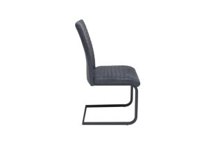 LuxD 21787 Konzolová stolička Douglas antik sivá - čierna obr-2