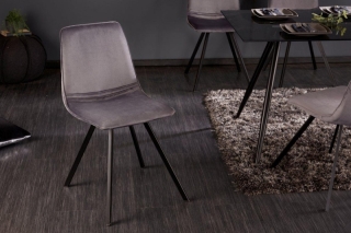 LuxD 21808 Dizajnová stolička Holland tmavosivý zamat