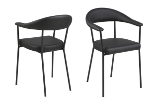 Dkton 23251 Dizajnová stolička Alder, čierna obr-1