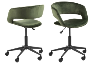 Dkton Dizajnová kancelárska stolička Natania, lesno zelená