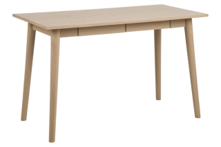 Dkton Dizajnový písací stôl Nahla 120 cm, dub biely obr-2