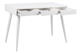 Dkton Dizajnový písací stôl Nature 110 cm, biely obr-1
