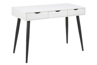 Dkton Dizajnový písací stôl Nature 110 cm, biely-čierny obr-2