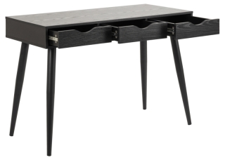 Dkton Dizajnový písací stôl Nature 110 cm, jaseň -čierny obr-2