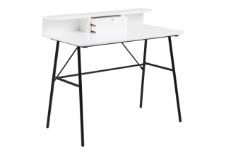 Dkton Dizajnový písací stôl Nava 100 cm, biely obr-1