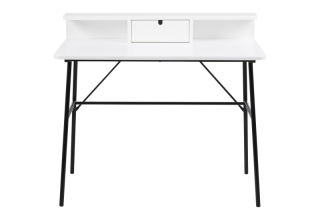 Dkton Dizajnový písací stôl Nava 100 cm, biely obr-2