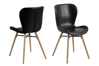 Dkton 23378 Dizajnová jedálenská stolička Alejo II, čierna