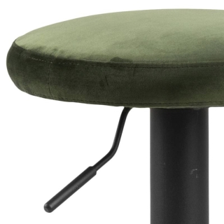 Dkton Moderná barová stolička Nenna, čierna-lesno zelená obr-2
