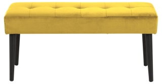 Dkton Dizajnová lavička Neola, žltá obr-1