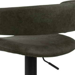 Dkton Dizajnová barová stolička Natania, olivovo zelená a čierna obr-4
