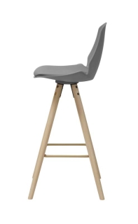 Dkton Dizajnová barová stolička Nerea, šedá obr-1