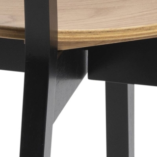 Dkton 23631 Dizajnová jedálenská stolička Nieves, čierna a prírodná obr-3