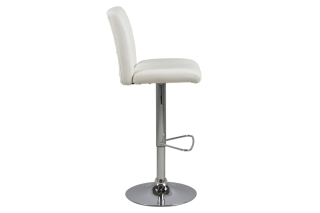 Dkton Dizajnová barová stolička Almonzo, biela / chrómová obr-4
