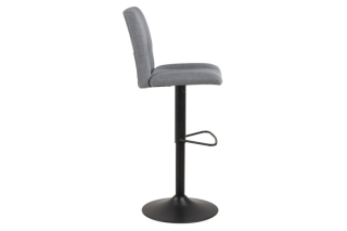 Dkton Dizajnová barová stolička Almonzo, svetlosivá / čierna obr-2