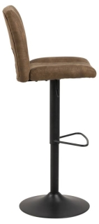 Dkton Dizajnová barová stolička Nerine, svetlo hnedá a čierna obr-2