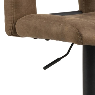 Dkton Dizajnová barová stolička Nerine, svetlo hnedá a čierna obr-4
