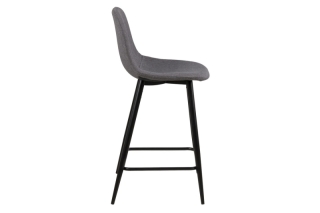 Dkton Dizajnová barová stolička Alphonsus, svetlosivá obr-2