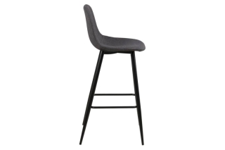 Dkton Dizajnová barová stolička Nayeli, šedá a čierna obr-1