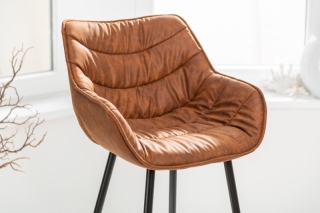 LuxD Dizajnová barová stolička Kiara antik hnedá obr-3