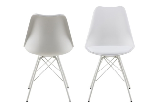 Dkton 23939 Dizajnová stolička Nasia, biele obr-1
