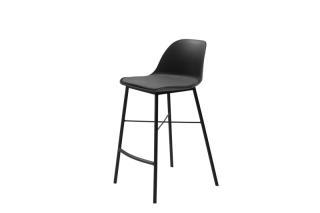 Furniria Dizajnová barová stolička Jeffery čierna