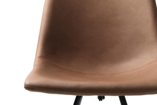 Furniria Dizajnová barová stolička Claudia svetlohnedá obr-3