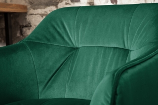 LuxD Dizajnová barová stolička s podrúčkami Giuliana 100 cm zelený zamat obr-2