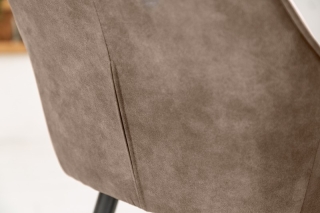 LuxD Dizajnová barová stolička Esmeralda vintage taupe obr-3